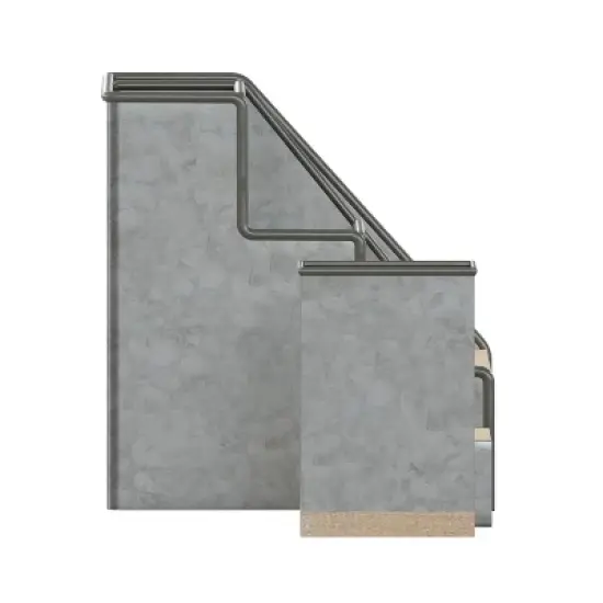 Merrick Lane 3 Piece Metal and Wood Desk Organizer Set for Desktop, Countertop, or Vanity image {7}