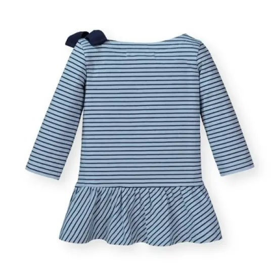 Hope & Henry Girls' Organic Cotton Peplum Knit Top with Bow, Infant image {2}