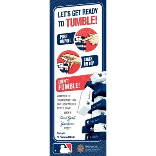 MasterPieces Real Wood Block Tumble Towers - MLB New York Yankees image {3}