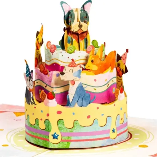 Paper Love Dogs Birthday Cake Pop Up Card image {7}