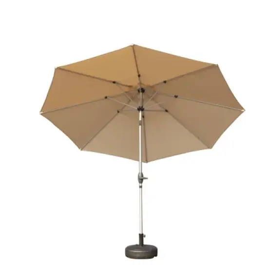 Syemin Outdoor Patio Umbrella with 8 Sturdy Ribs, Push Button Tilt and Crank, Waterproof, UV-Resistant Uitable for Garden, Beige, 108"*108"*94.44" image {5}