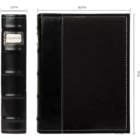 Bellagio-Italia CD/DVD Storage Binder - Black - Leather - 144-Disc Capacity image {6}