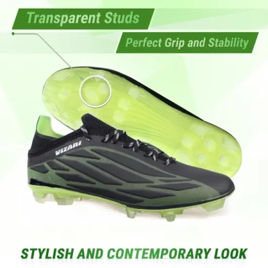 Vizari Provo Adult Firm Ground Soccer Shoes for Men and Women | Transparent Studs Football Shoes for Better Traction image {4}