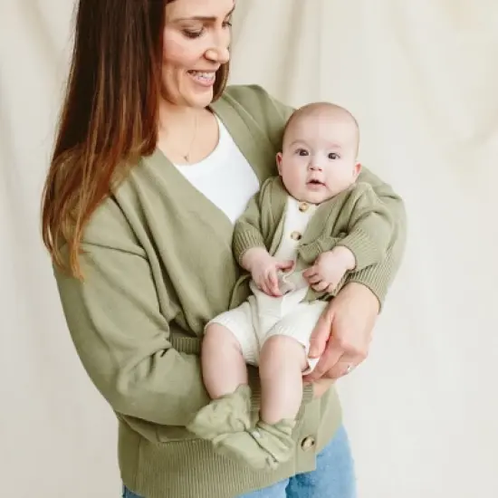 Goumikids Organic Cotton Knit Button-Up Cardigan image {4}