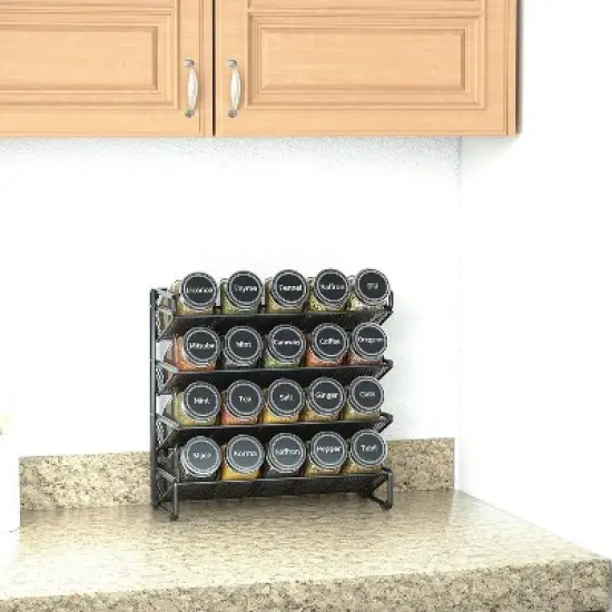 Spice Rack Organizer, Comes with 20-36 Jars and 386 Labels, for Cabinet, Countertop, Pantry or Wall Mount - SpaceAid&reg; image {4}