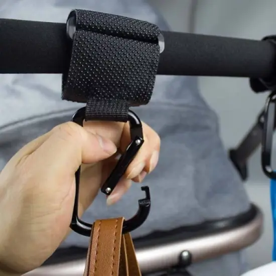 Lulyboo Stroller Hook Clips Set - Black image {2}