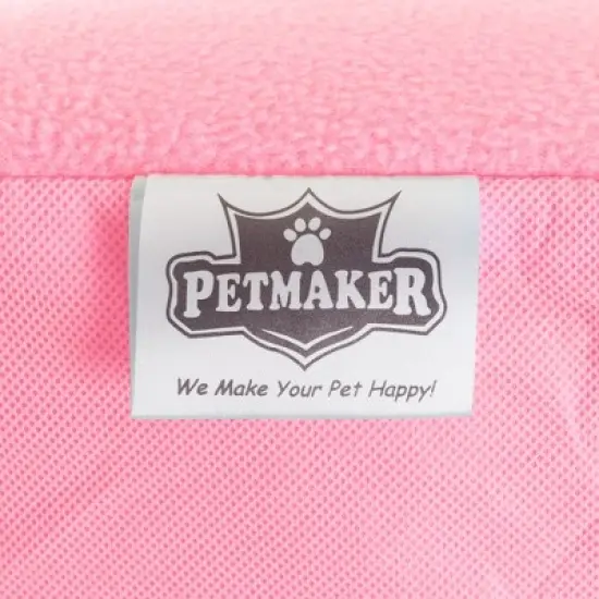 Pet Adobe Indoor Covered Cat Pet Bed With Removable Cushion Pad - 13.5" x 13.5" x 15.75", Pink image {1}