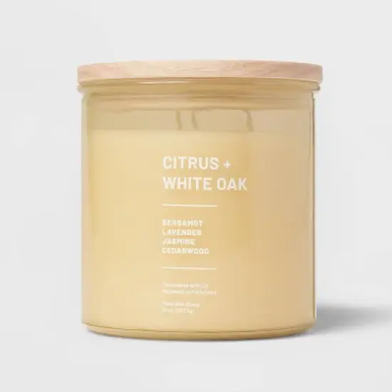 Wellness Jar Citrus and White Oak Candle Yellow - Threshold&trade; image {6}