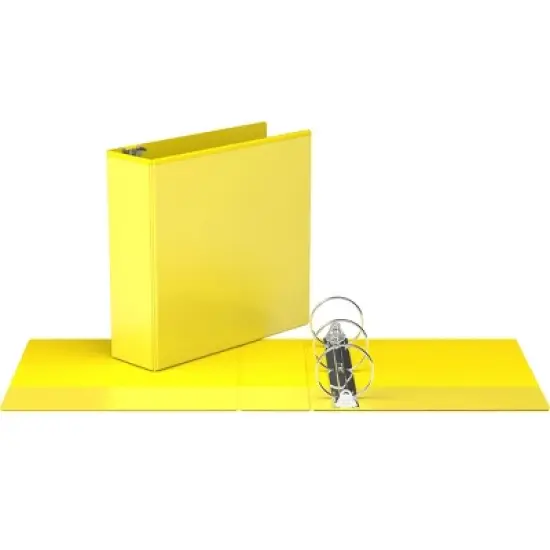 3" Premium Round Ring Binder 6pk Customizable View Yellow - Easyview image {1}