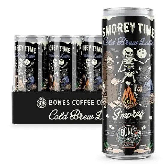 Bones Coffee Company S'morey Time Flavored Cold Brew Coffee S'mores & Graham Crackers Flavor image {1}