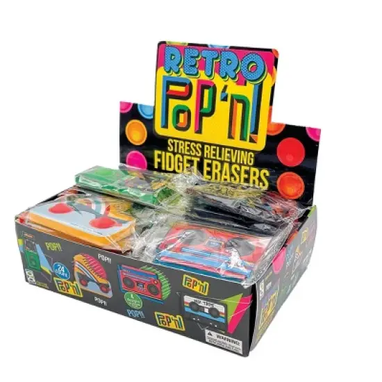 Geddes Retro Pop &lsquo;n&rsquo; Stress Relieving Fidget Erasers - 24 per display image {5}