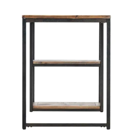 Garris Reclaimed Wood Writing Desk Black - Aiden Lane image {2}