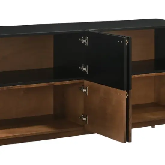 Amigo Veneer Wood Buffet Black/Walnut - Armen Living image {5}