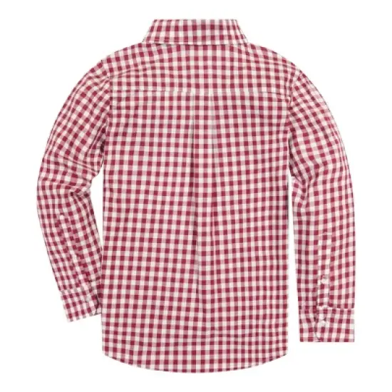 Andy & Evan Kids Red Gingham Button Down Shirt, Size 7Y image {2}