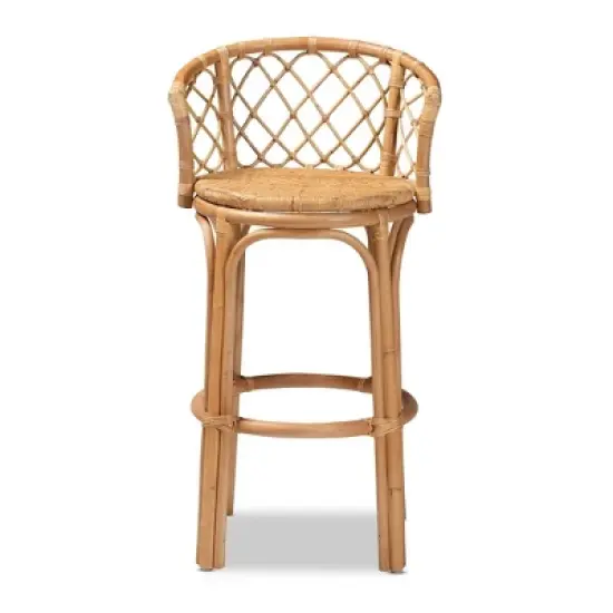 Orchard Rattan Barstool Natural/Brown - bali & pari image {1}