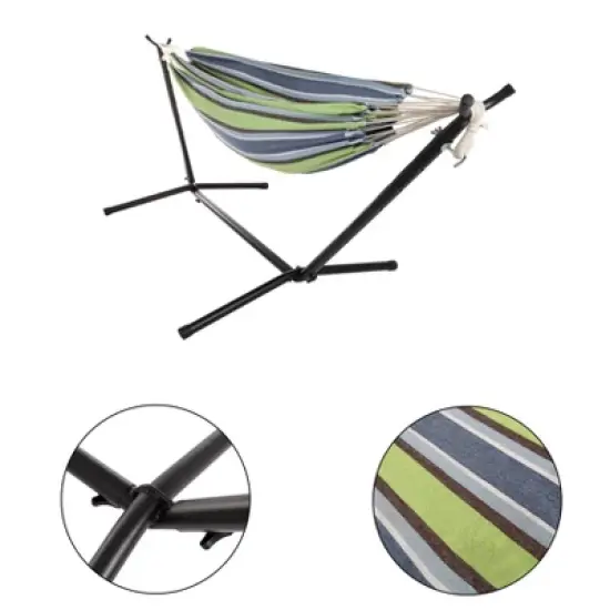 Hastings Home Double Hammock and Stand image {1}