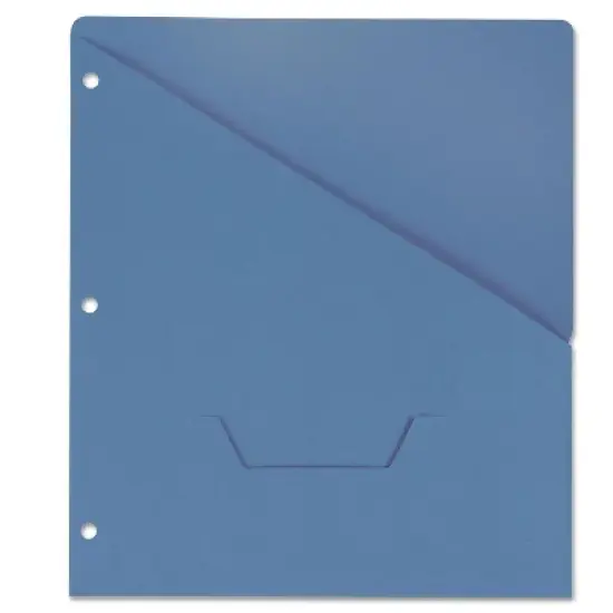 Universal Slash-Cut Pockets for Three-Ring Binders Jacket Letter 11 Pt. Blue 10/Pack 61681 image {7}
