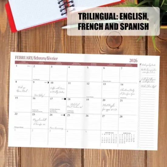 Willow Creek Press 7.5"x9.5" Bold Stripe 2026 Booklet Monthly Planner image {3}