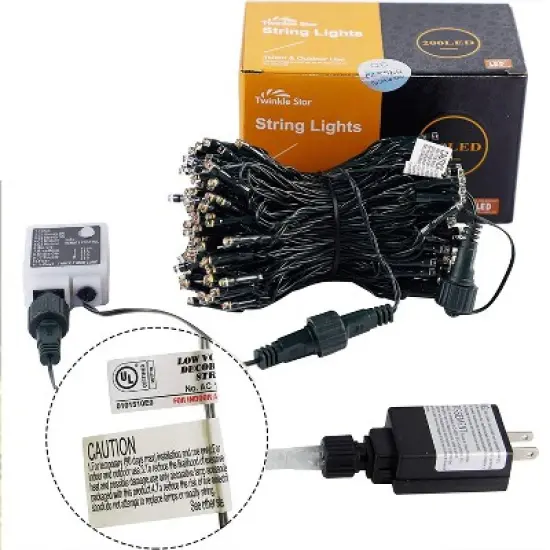 Twinkle Star 200ct LED Christmas Tree String Lights - 44ft, Warm White & Multicolor, Indoor/Outdoor image {4}