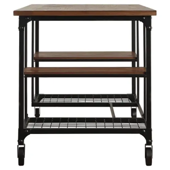 Merida Mixed Media Writing Desk Black - Inspire Q image {2}