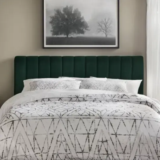 Queen Teagan Channel Upholstered Headboard - Lifestorey image {3}