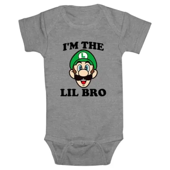 Infant's Nintendo Luigi Little Brother Onesie image {2}
