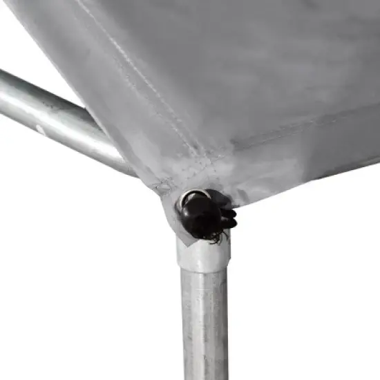 PawHut Outdoor Metal Dog Kennel, Pet Playpen with Steel Lock, Mesh Sidewalls and Cover for Backyard & Patio image {4}