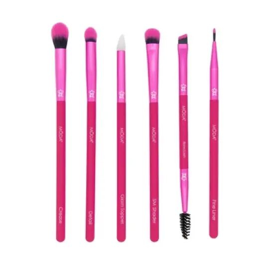 MODA Brush Beautiful Eyes Travel Makeup Brush Set with Flip Case- 7pc image {2}