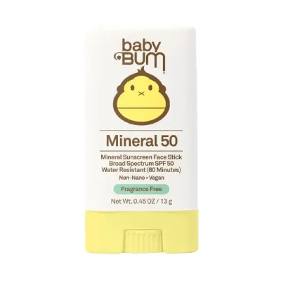 Baby Bum Mineral Sunscreen Face Stick Fragrance Free - SPF 50 - 0.45oz image {4}
