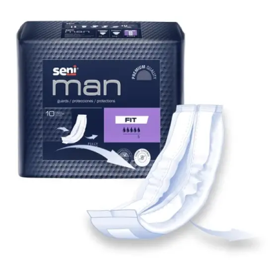 Seni Man Fit Bladder Control Pad Moderate Absorbency 3-1/2 X 15-7/10 Inch image {2}