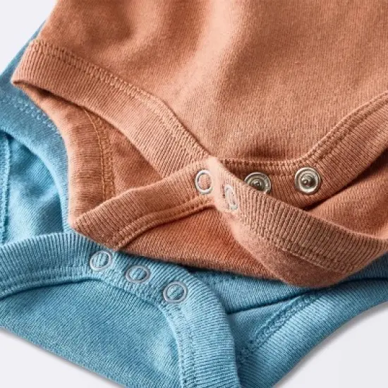 Baby 7pk Short Sleeve Bodysuit - Cloud Island&trade; Orange image {3}