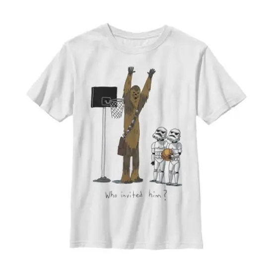 Boy's Star Wars Chewbacca Basketball Who Invited Him T-Shirt image {3}