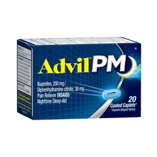 Advil NSAID PM Pain Reliever Ibuprofen Caplets - 20ct image {12}