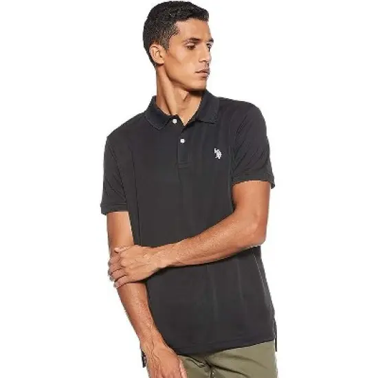 U.S. Polo Assn. Men's Short Sleeve Classic Fit Solid Stretch Polo Shirt image {3}