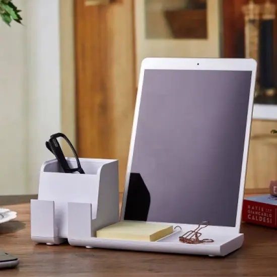 Office Konnect Desk Organizer Power Base with Phone Stand White - Bostitch: Phone Holder, Office Supplies, Pencil Holder image {9}