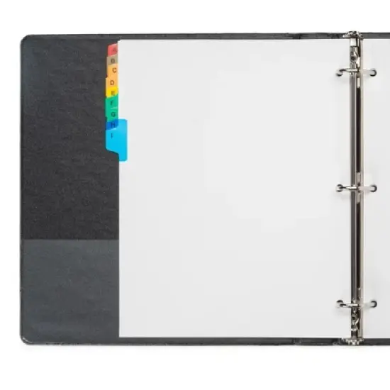 School Smart D Ring Binder, Polypropylene, 1 Inch, Black image {4}