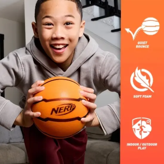 NERF Quiet Court Mini Basketball - Orange image {4}