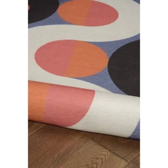 Rexford Washable Outdoor Rug Orange/Pink - Linon image {4}