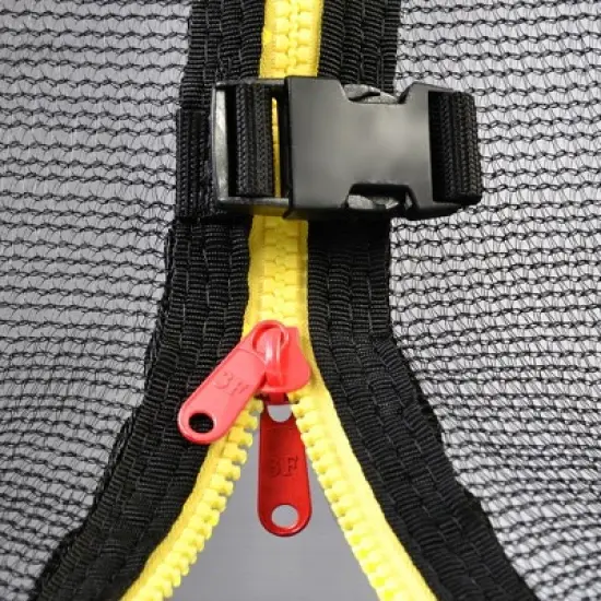 QingMoon 16FT trampoline Pumpkin Ladder,Hot-Dip Galvanized Frame,Equipped with Basketball Board,Ball,Inflator,UV-resistant for Kids and Adults image {8}