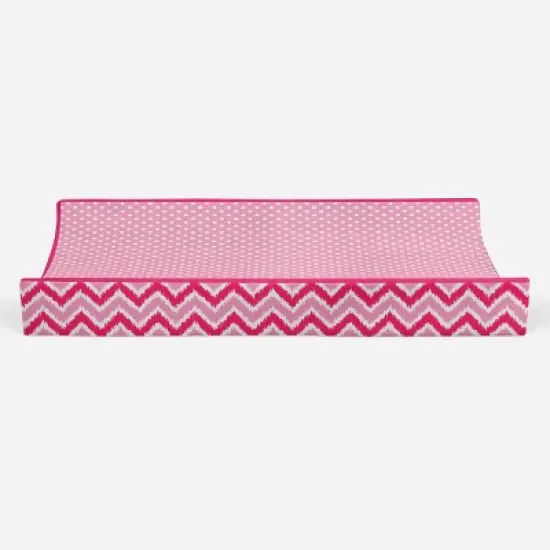 Bacati - MixNMatch Pink Pin Dots Changing Pad Cover image {4}