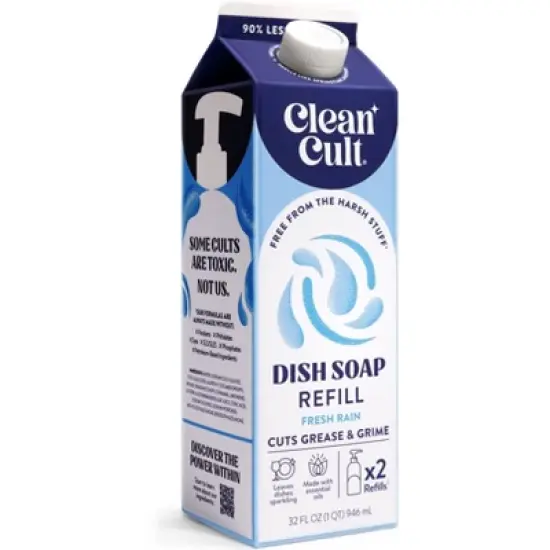 Cleancult Liquid Dish Soap Refill - Fresh Rain - 32 fl oz image {8}