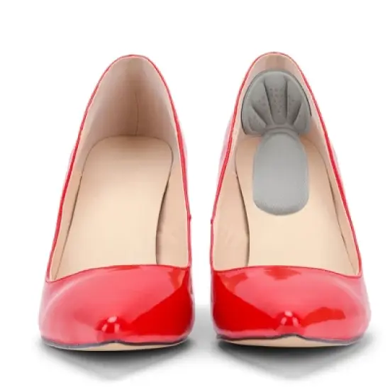 Unique Bargains Two-in-one Shoes Heel Pads One Size Gray 1 Pair image {1}