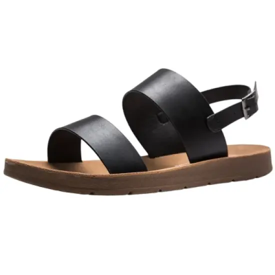 Alpine Swiss Beth Womens Flat Sandals Two Strap Buckle Sandals Summer Comfort Shoes image {6}
