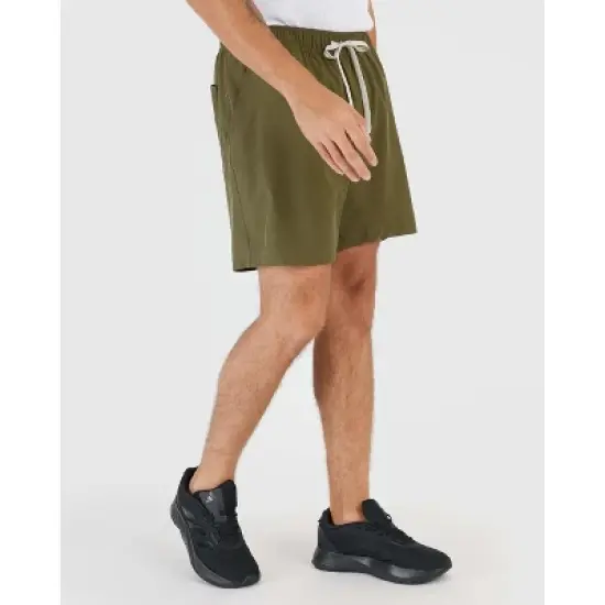 Men's Military Green Active Quick Dry Shorts with Liner - True Classic image {6}