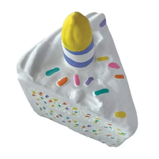 FOUFIT White Birthday Cake Unisex Chew Toy - (6") image {1}