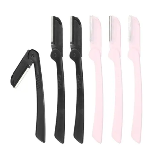 Unique Bargains Stainless Steel Eyebrow Razor 6Pcs image {6}
