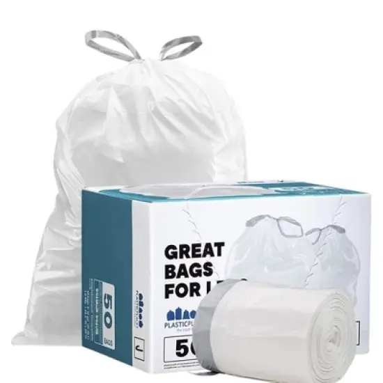 Plasticplace Simplehuman&reg;* Code J Compatible Drawstring Trash Bags image {6}