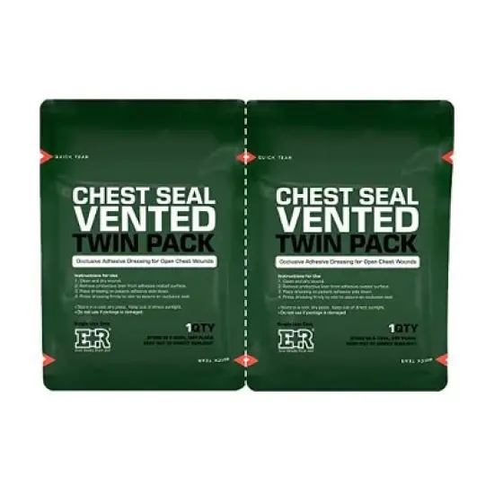 Vented Chest Seal Occlusive Dressing - 2 Pack image {5}