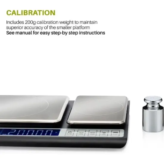 Smart Weigh Digital Kitchen Scale Dual Platform 10 kilograms x 0.01 grams High Precision image {5}