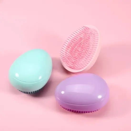 Unique Bargains Mini Portable Hair Brush 3.5"x2.68"x1.89" 1 Pc image {1}